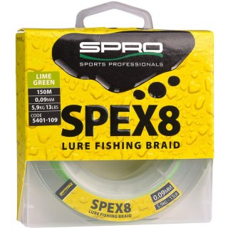 Spro SPEX8 Braid Lime Green 0,12 mm