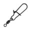 Spro Matte Black Easy Snap + Rolling Swivel Gr. 0+10 / 8 kg