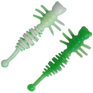 Berkley Powerbait Power Larvae 40 mm Spring Green / White