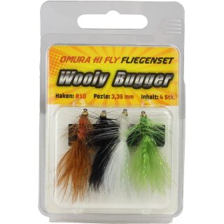 FTM Omura Hi Fly Fliegenset Wooly Bugger Gr. 10