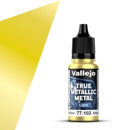 Vallejo True Metallic Metal Light Radiant Yellow 18ml