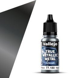 Vallejo True Metallic Metal Airbrush Obsidian Black 18ml