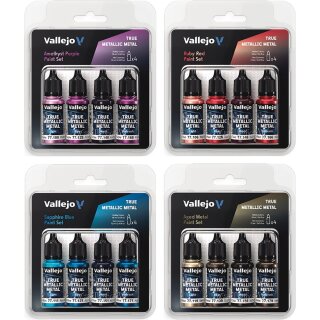 Vallejo True Metallic Metal Paint Set