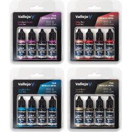 Vallejo True Metallic Metal Paint Set