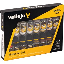 Vallejo Model Air Metallic Effects Set (16 Farben)