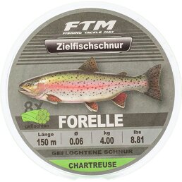 FTM Zielfischschnur geflochten Forelle Chartreuse