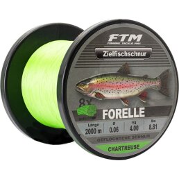 FTM Zielfischschnur geflochten Forelle Chartreuse