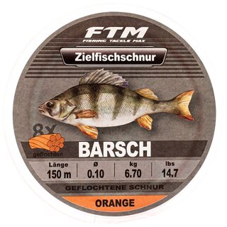FTM Zielfischschnur geflochten Barsch Orange