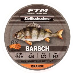 FTM Zielfischschnur geflochten Barsch Orange
