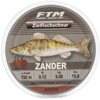 FTM Zielfischschnur geflochten Zander Braun