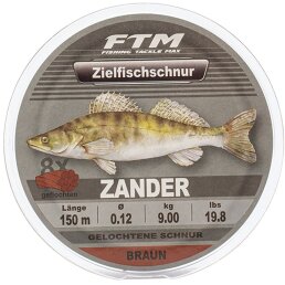 FTM Zielfischschnur geflochten Zander Braun