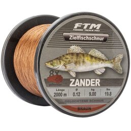 FTM Zielfischschnur geflochten Zander Braun