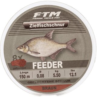 FTM Zielfischschnur geflochten Feeder Braun