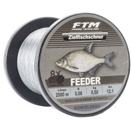 FTM Zielfischschnur geflochten Feeder Dunkelgrau