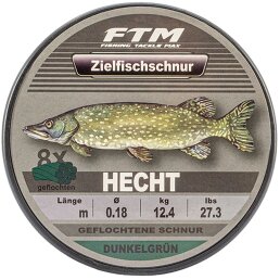 FTM Zielfischschnur geflochten Hecht Dunkelgrün