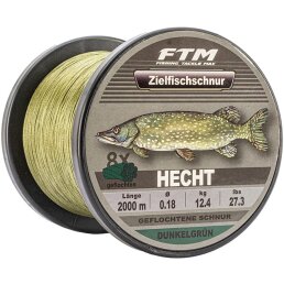 FTM Zielfischschnur geflochten Hecht Dunkelgrün