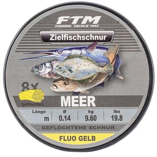 FTM Zielfischschnur geflochten Meer Gelb
