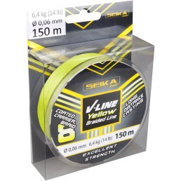Seika Pro V-Line yellow geflochten 0,12 mm / 11,7 kg