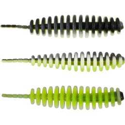 Spro Trout Master Worm Mini 45 Black Chartreuse