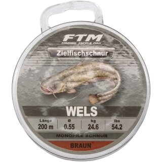 FTM Zielfischschnur Wels braun