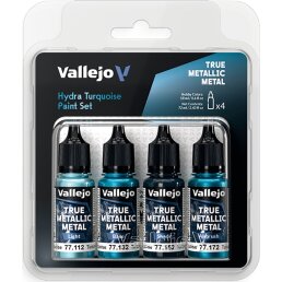 Vallejo True Metallic Metal Paint Set Hydra Turquoise