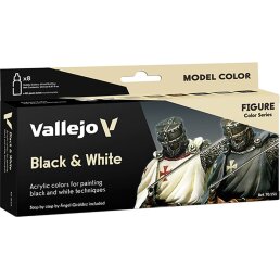 Vallejo Model Color Set Black & White