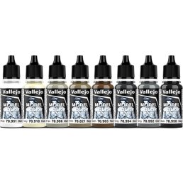 Vallejo Model Color Set Black & White