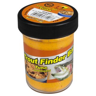 Trout Finder Bait Forellenteig Glitter Tuna orange
