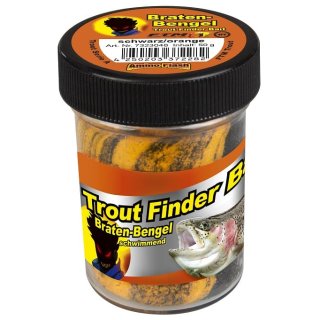 Trout Finder Bait Forellenteig Glitter Braten-Bengel schwarz / orange