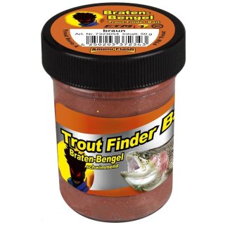 Trout Finder Bait Forellenteig Glitter Braten-Bengel braun