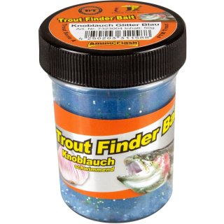 Trout Finder Bait Forellenteig Glitter Knoblauch Blau