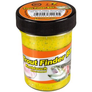 Trout Finder Bait Forellenteig Glitter Knoblauch Sonnengelb