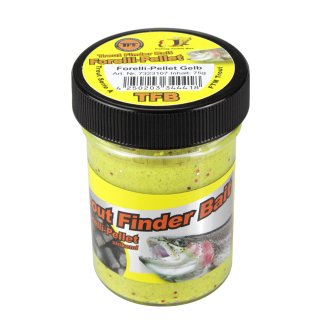 Trout Finder Bait Forellenteig Glitter Forelli-Pellet sinkend Gelb