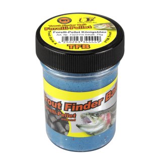 Trout Finder Bait Forellenteig Glitter Forelli-Pellet sinkend Königsblau