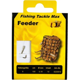Feeder Haken gebunden 16 / 100cm / 0,12mm / 10 Stück