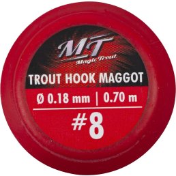 Magic Trout - Trout Hook Maggot 70 cm Gr. 8