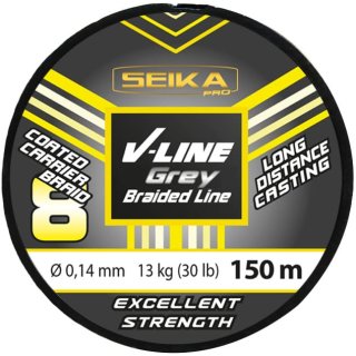 Seika Pro V-Line grey geflochten 0,08 mm / 7,7 kg