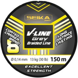 Seika Pro V-Line grey geflochten 0,08 mm / 7,7 kg