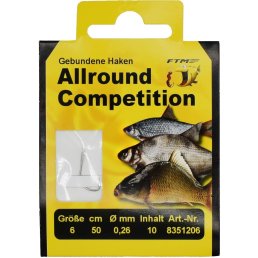 FTM Allround Competition Haken gebunden Gr. 6 / 0,26 mm
