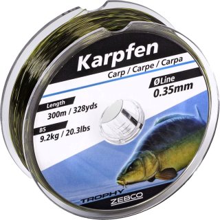 Zebco Angelschnur Trophy Karpfen 0,25 mm / 5,0 kg