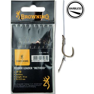 Browning Feeder Method Vorfachhaken mit Boilie-Nadel Gr. 12 / 0,20 mm