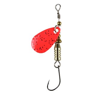 Forellen Blinker 4,0g  rot Glitter/gelb