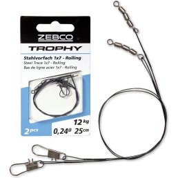 Zebco Trophy Stahlvorfach 1x7 - Rolling 40 cm 15 kg