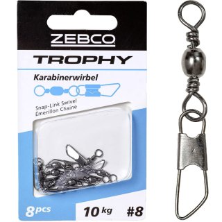 Zebco Trophy Karabinerwirbel Gr: 6 / 14 kg