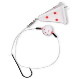 Zebco Flatty Scratcher Rig fluo weiß mit roten...